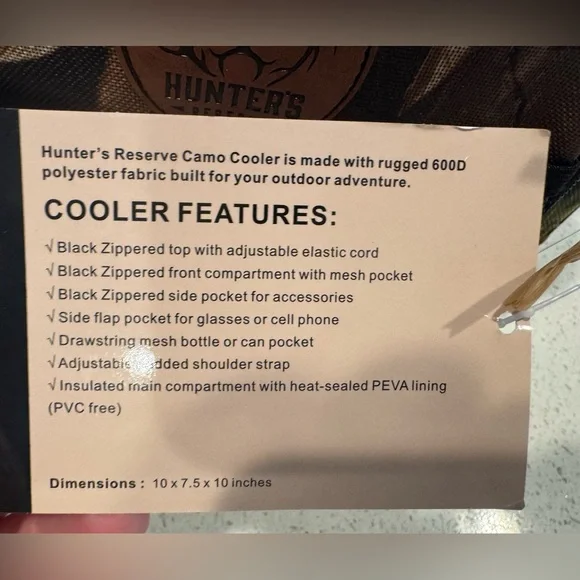 *NWT* Hunters Reserve Camouflage Cooler - Picture 5 of 6